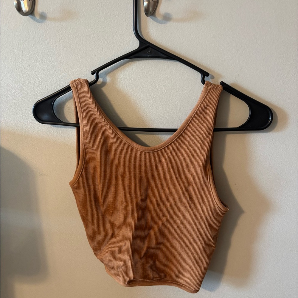 By Together Camel Ribbed Tank Top
